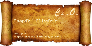 Csapó Olivér névjegykártya