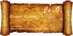 Csapó Olivér névjegykártya